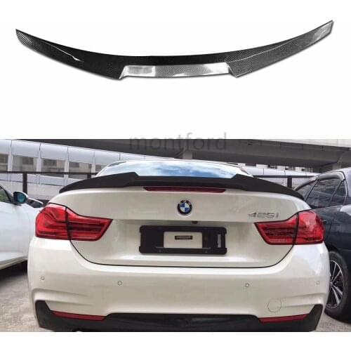 M4 Style Carbon Fiber Rear Roof Spoiler Trunk Lip Wing For BMW F33 Convertible 4 Series 420i 428i 435i F83 M4 2014 2015 2016 UP