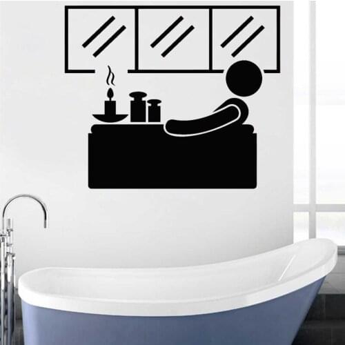 Vinyl Wall Decal Spa Centre Stickers Relaxing Room Decor Bathroom Waterproof Mural Health Lifestyle O80