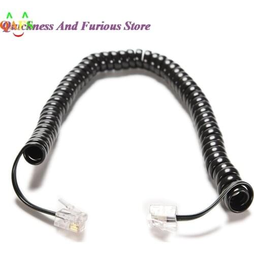 30cm Long Telephone Cord Straighten 2m Microphone Receiver Line RJ22 4P4C Connector Copper Wire Phone Volume Curve Handset Cable