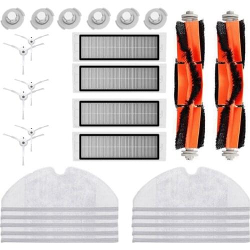 Main Brush+Side Brush+HEPA Filter Suitable for Xiaomi Vacuum 2 Roborock S50 S51 S55 S6 Roborock Mi Robot Parts Filters