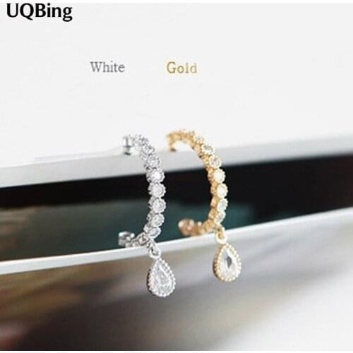 Newest Pure 100% 925 Sterling Silver Stud Earrings Zircon Crystal Earrings Jewelry For Women Girl Pendientes Brincos