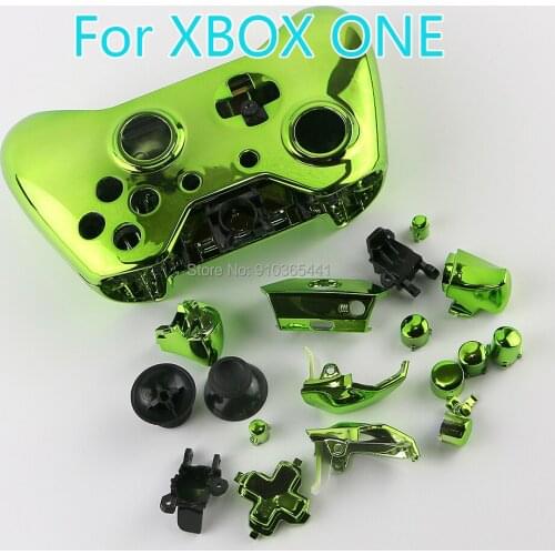 10sets/lot Replacement Chrome Protective Case Cover Skin Shell case with buttons For Xbox one xboxone Game Console