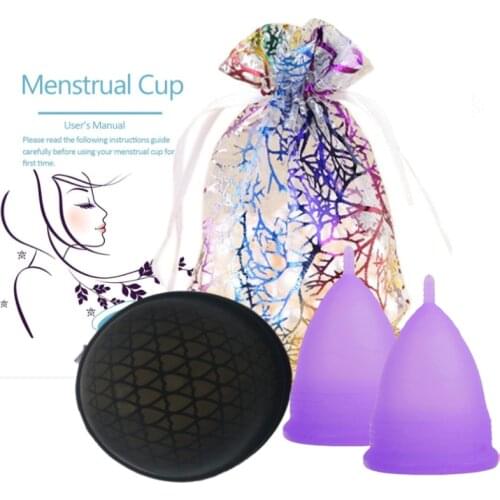 3pcs Menstrual Reusable Disc Flat-fit Design Menstrual Cup Extra-Thin Sterilizing Silicone Menstrual Disk Tampon/Pad Alternative