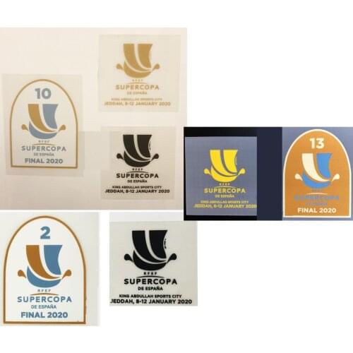 5 SET ONE LOT 2020 SPain Final Supercopa Patch Supercopa de Espana Soccer Patch Heat Transfer Badge