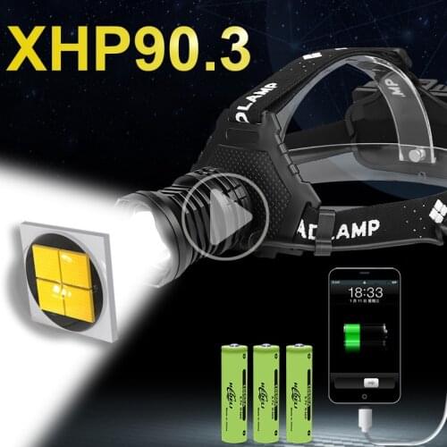 600000lm xhp90.3 flashlight head torch Headlamp led headlight usb rechargeable 18650 xhp90 xhp70 head light led powerful fishing