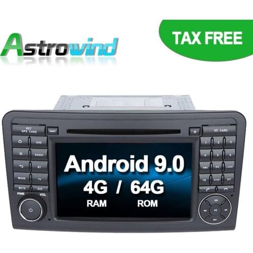 64G ROM No Tax Android 9.0 Car DVD Player GPS Navigation for Mercedes ML Class W164, ML350, For Mercedes GL Class X164