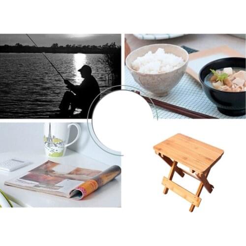 Bamboo folding stool portable household solid Bamboo taburet outdoor fishing chair small bench square stool