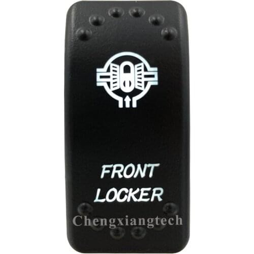Car Boat SUV UTV RV Truck-White Led -5 Pins-On Off-Laser Etched-Front Locker-Rocker Switch-12v 24v-Overload Protection-IP66