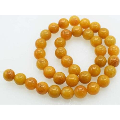 Loose beads Topaz yellow round 8/10/12/14mm 14" for DIY jewelry making FPPJ wholesale beads nature gem stone