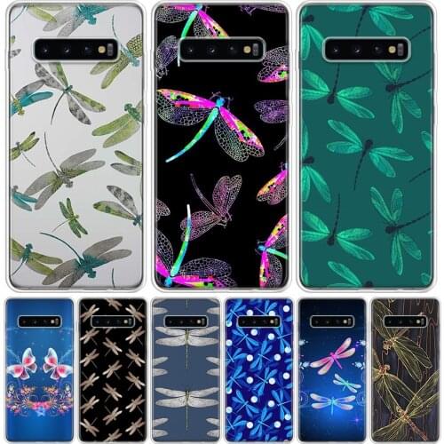 Dragonfly Animal Art Phone Case for Samsung Galaxy S10 S20 Ultra Note 10 9 8 S9 S8 S7 J4 J6 J8 Plus Lite + Popular Cover Capa