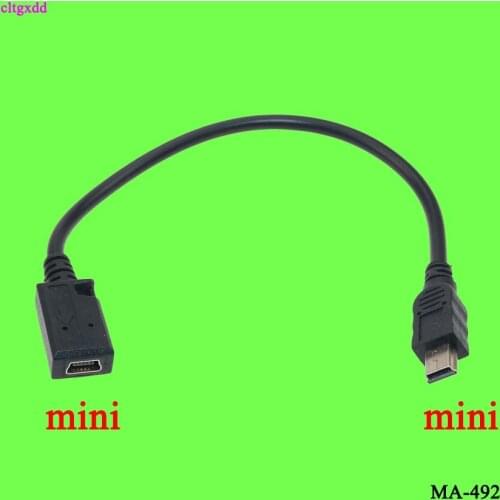 Cltgxdd 1pcs Mini USB Type B Female To Male 5 Pin Converter OTG Sync Adapter Lead Data Cable