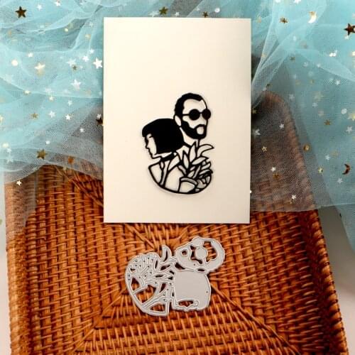 DUOFEN METAL CUTTING DIES cool couple spy couple stencil DIY Scrapbook Paper Album 2021 new