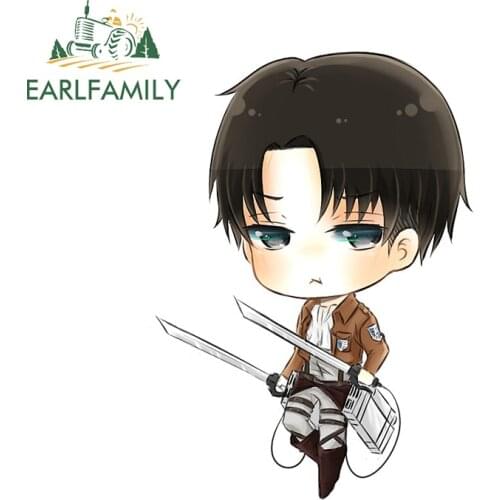 EARLFAMILY 13cm x 9.4cm Anime Cartoon Car Stickers and Decals for Attack on Titan Windshield Bumper Windows Decor Vinyl Wrap