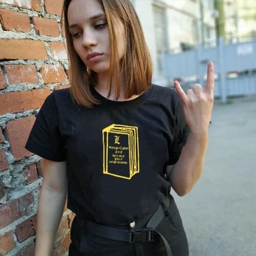 Death Note T Shirt Women Japanses Anime Cotton Tops Female Manga Causl Summer O-neck Short Sleeve Camisetas Mujer