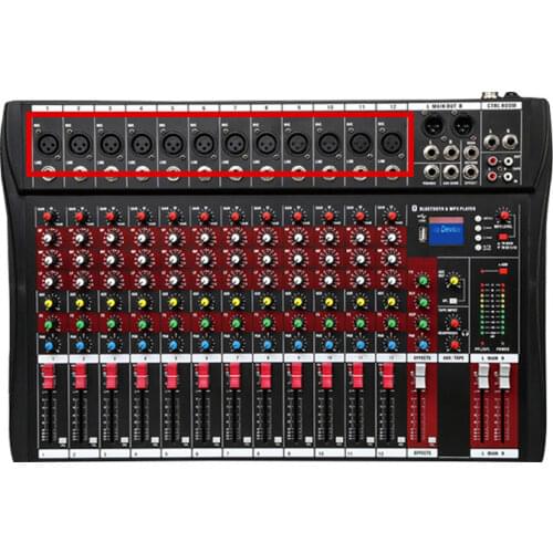 Hot sale pro stage 12 Channel DSP Audio Echo Sound Console Professional Digital USB Bluetooth Audio Mixer