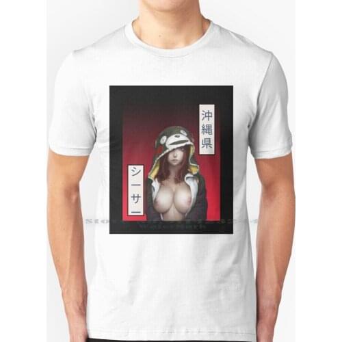 Busty Teen With Japanese Letters And Gradual Background T Shirt 100% Pure Cotton Teen Busty Letters Japanese And Background