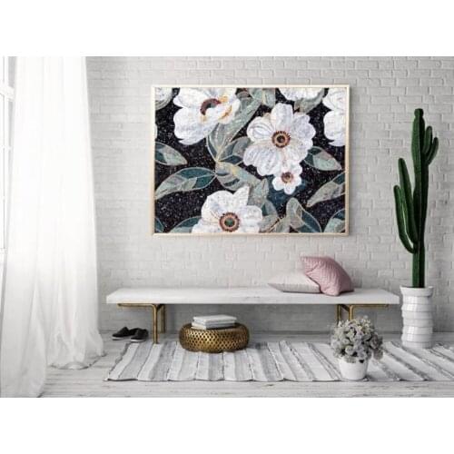 Hanami decor style with mosaic art handmade