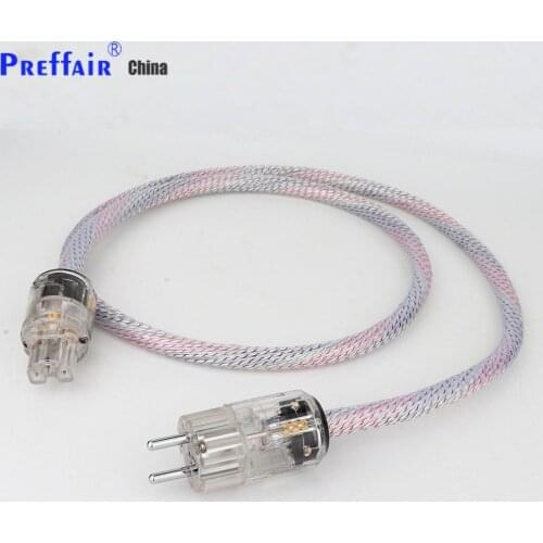 Preffair 2021 Valhalla power line HIFI POWER CABLE 7N OFC Power Cord with EU Plug Amplifier CD, Decoder, Power Wire