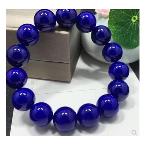 7A Collection Natural Afghan Raw Mine Blue Stone Bracelet Emperor Qing Men and Women Hand Strings 108 Beads of Buddha