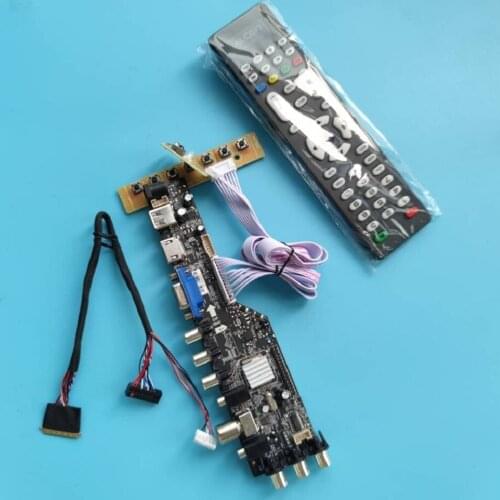 Kit For LP140WH8-TLA1/LP140WH8-TLC1 LED USB VGA TV board digital HDMI-compatible remote 1366X768 controller DVB-T DVB-T2 14"