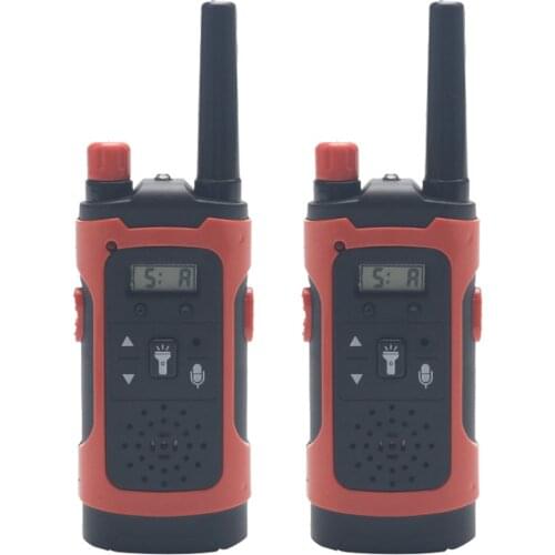 Mini 80-100M Kids Walkie Talkies Toy Child Electronic Radio Voice Interphone Toy Outdoor LCD Display Walkie Talkies Toy