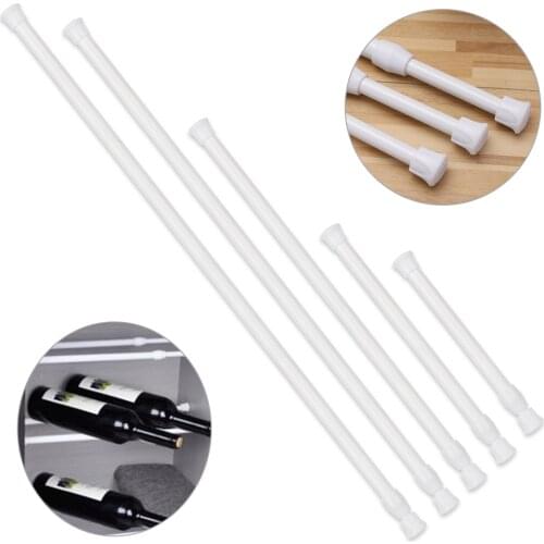 Multi Purpose Spring Loaded Extendable Telescopic Net Voile Tension Curtain Rail Pole Adjustable Net Rod Household Loaded Hanger