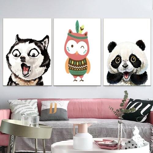 Minimalist Animals DIY Painting By Numbers Owl Panda Dog Acrylic Paints Decoration Pictures Room Wall Hand Painted New Year Gift