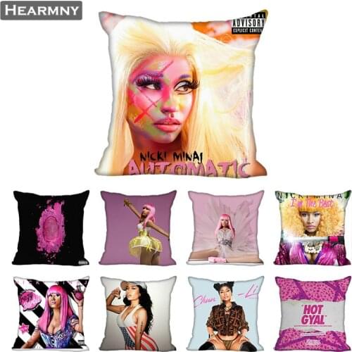 Nicki Minaj Pillow Case For Home Decorative Pillows Cover Invisible Zippered Throw PillowCases 40X40,45X45cm