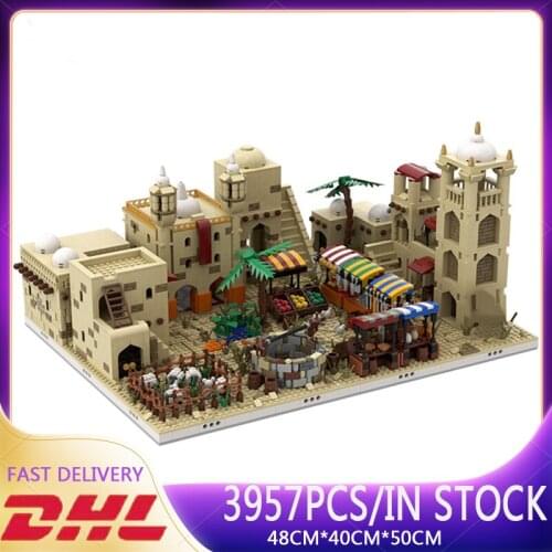 New 3957PCS Star Serier War Desert Village Mos Eisley-Cantina Skywalke MOC-32630 Building Block Toy Childrens DIY Birthday Gift