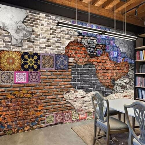 Beibehang Custom wallpaper 3d brick walls art vintage retro background wall paper painting wall papers home decor 3d wallpaper