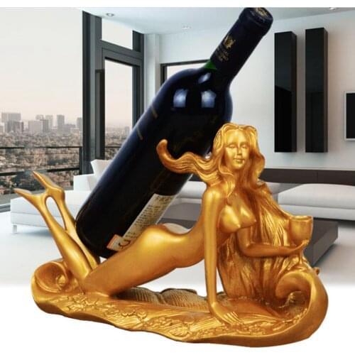 Resin Creative Wine Racks Gold Sexy Girl Wine Bottle Stand Golden Beauty Wine Holder Home Kitchen Bar Accessories Decor