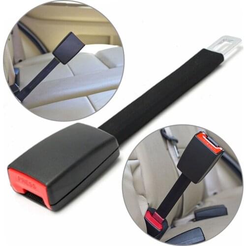 High Elasticity Safety Supplies Adjustable 25cm Seat Belt Extender Buckle for 21mm Locking Tab Car Accessories