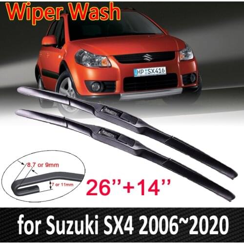 For Suzuki SX4 2006~2020 Car Wiper Blades Front Windscreen Wipers Car Accessories Maruti SX-4 S-Cross 2011 2012 2013 2014 2015