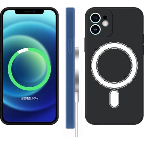 Original Mag Magnatic Safe Case For iPhone 12 Pro Max Silicone Cover For iPhone 11 Pro XS Max XR SE 2nd 7 8 Plus Soft Back Cover