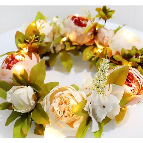 PATIMATE Artificial Flower Wreath Wedding Decoration Rustic Bachelorette Hen Party Decor Bride To Be Wedding Accessories Decor