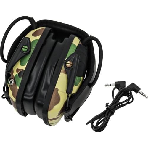 Tactical hearing protection electronic shooting headphones anti-noise impact sound amplification noise reduction headphones-BK