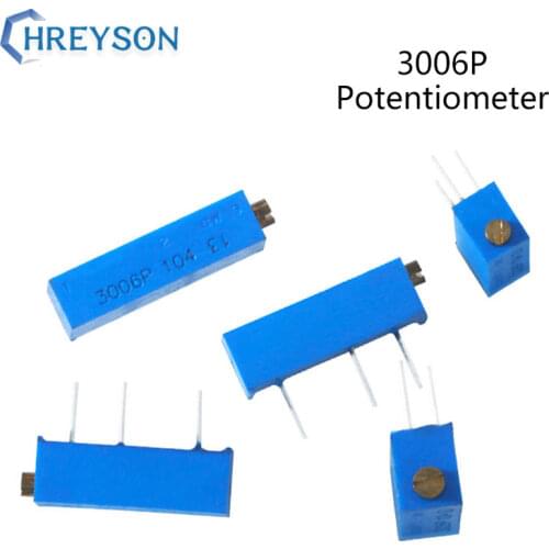 10Pcs 3006P Trimpot Trimmer Potentiometer 100R 200R 500R 1K 2K 5K 10K 20K 50K 100K 200K 500K 1M 3006P-1-103LF 201LF 104LF 3006