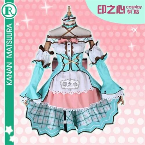 Anime Uniforms Love Live Sunshine Aqours Cosplay Costume Kanan White Valentines Day Lolita Dresses A