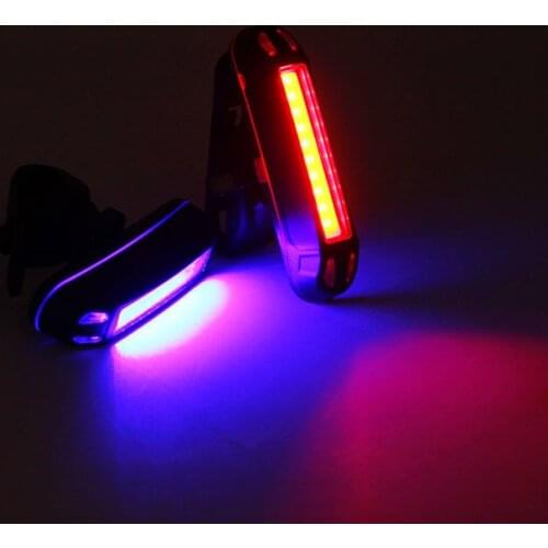 USB Rechargeable LED Bike Tail Light Bright Bicycle Rear Cycling Safety Flashlight 2 Light Mode Options Waterproof jlrr
