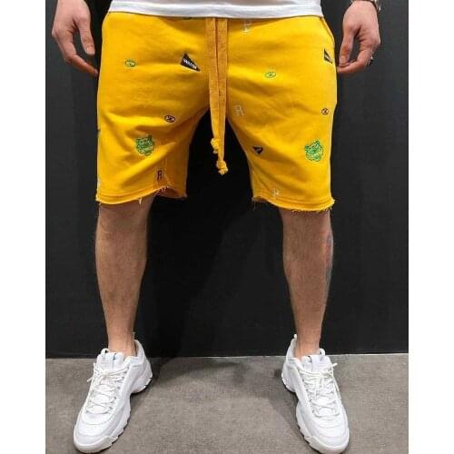 European And American New Fashion Brand Embroidery Bhorts Beggar Pants Sports Casual Fashion Summer Mens Pants M-2XL Code