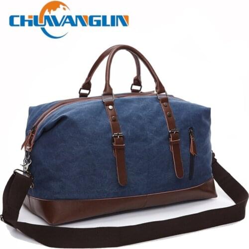 Chuwanglin Vintage Large Capacity Travel Bags Luggage Canvas Bag Leisure Handbag Cut-proof Shoulder Bag Overnight ZDD8269