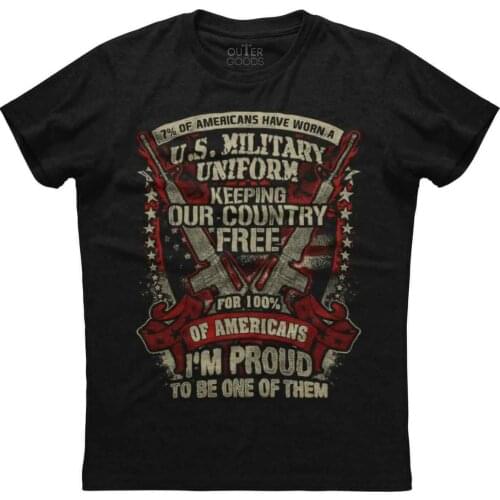 US Military Uniform Keeping Our Country Free. Unique Graphic Patriotic T-Shirt. Cotton O-Neck Short Sleeve Mens T Shirt New