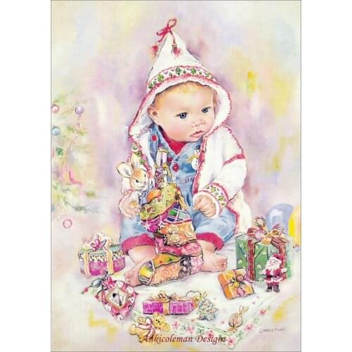 Embroidery Counted Cross Stitch Kits Needlework - Crafts 14 ct DMC DIY Arts Handmade Decor - Babys First Christmas
