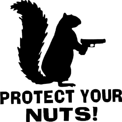 Protect Your Nut Squirrel Police Animal Car Stickers PVC Personality Fashion Auto Windows Exquisite Decals Waterproof Decoration