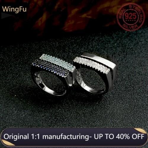 925 sterling silver ring exquisite 1:1 rectangular inlaid zircon ring couple ring luxury brand Monaco womens jewelry