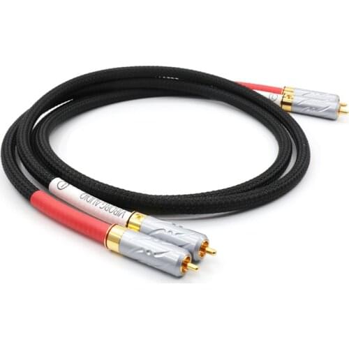 1 Pair 09G-801 4 Core Multplex Copper Multiple 5N OFC RCA Interconnect Signal Cable with Gold Plated VR109G RCA Plug