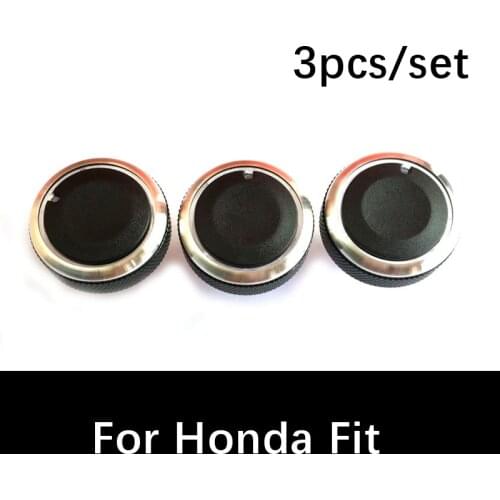 3pcs/set Car Air Conditioning Knob heat control Switch Button For Honda Fit car Accessories temperature controller Switch