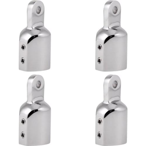 4 Pair Marine Boat Bimini Top Fitting, 316 Stainless Steel Heavy Duty Eye End Cap Hardware Accessories - 1inch 25mm