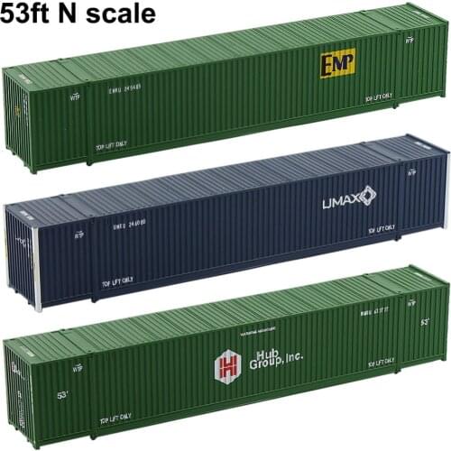 53ft Containers 1:150 Shipping Container Freight Car N Scale Model Trains Lot C15009 Railway Modeling