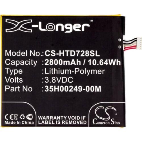 Cameron Sino 2800mah battery for HTC D728 D728t D728w D728x Desire 728 35H00249-00M 35H00249-02M Mobile, SmartPhone Battery